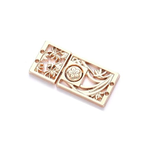 6 STÜCKE Kleidungszubehör Taillenschließknopf Jeans Ornamente Metallstifte Straffen Taillenknopf Abnehmbarer verstellbarer Taillenclip Frauen(Style 9) von XUCZHAI