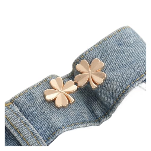 6 STÜCKE Spanner Verstellbare Taille Schnalle for Jeans Kein Nähen Erforderlich Knopfversteller for Hosen Und Röcke(Color-A1) von XUCZHAI