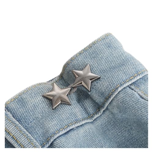 6 STÜCKE Spanner Verstellbare Taille Schnalle for Jeans Kein Nähen Erforderlich Knopfversteller for Hosen Und Röcke(Color-B1) von XUCZHAI