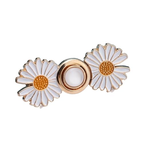 6 Stück Abnehmbarer Hosenbundspanner mit Perlen und Blumen, kein Nähen, Taillenschnallen for lockere Jeans, Kleider, sofortige Passform, Hosenknopfstifte, Spanner(Color 01) von XUCZHAI