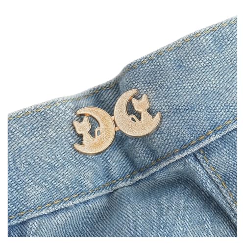 6 Stück Jeansknöpfe, verstellbare Clips for Hosenröcke, Taillenspanner, Schnalle, Druckknopfversteller, Schmetterlings-Anstecknadel, Kleidungszubehör(Color-J) von XUCZHAI