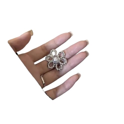 6 Stück verstellbare Schnallen for die Jeans-Taille, schöne hohle Metall-Blumenknöpfe, Damenhose, breit bis schmal, Schnalle(Silver) von XUCZHAI