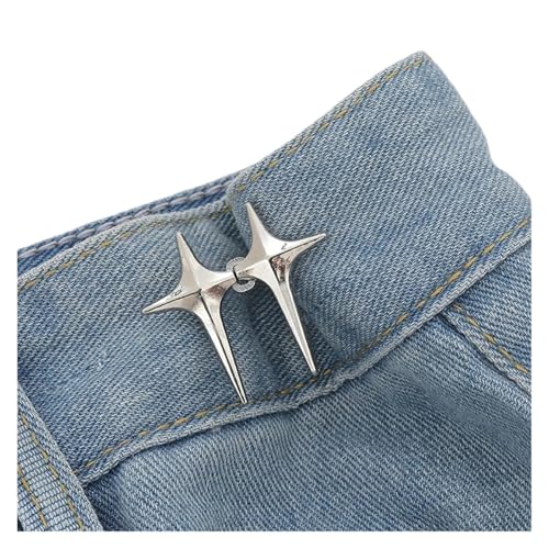 8 Stück verstellbare Clips for Hosenverschluss, Hosennadel, versenkbarer Knopf, loser for die Taille, for Jeans, Passform, reduziert(Color-1) von XUCZHAI