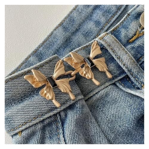 8 Stück verstellbare Clips for Hosenverschluss, Hosennadel, versenkbarer Knopf, loser for die Taille, for Jeans, Passform, reduziert(F-Gold) von XUCZHAI