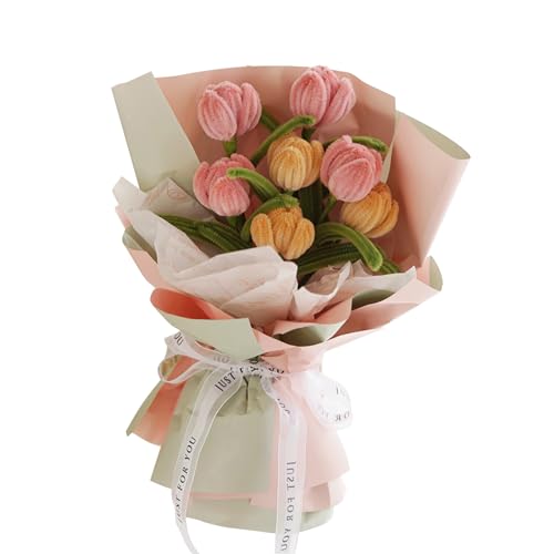 Tulpen Blumenstrauß Pfeifenreiniger Set Pfeifenputzer zum Basteln Blumen Pfeifenputzer Chenilledraht Pipe Cleaner Flower Rosa Set mit Grün Basteldraht,Geschenkpapier,Geschenkband für DIY Tulpen Blumenstrauß Pfeifenreiniger Set Pfeifenputzer zum Basteln Blumen Pfeifenputzer Chenilledraht Pipe Cleaner Flower Rosa Set mit Grün Basteldraht,Geschenkpapier,Geschenkband für DIY von XUEHOU