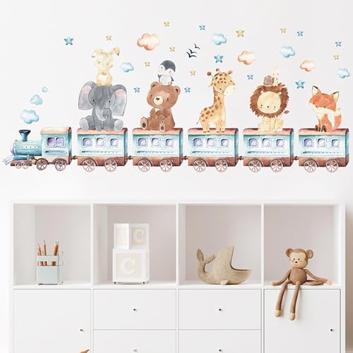 Wandtattoo Kinderzimmer Wandtattoo Zug Tiere Wandaufkleber Waldtiere Babyzimmer Deko Selbstklebend Cartoon Niedliche Tier-Elefant-Giraffe Wandsticker Babyzimmer Tapete für Jungen Mädchen Wandtattoo Kinderzimmer Wandtattoo Zug Tiere Wandaufkleber Waldtiere Babyzimmer Deko Selbstklebend Cartoon Niedliche Tier-Elefant-Giraffe Wandsticker Babyzimmer Tapete für Jungen Mädchen von XUEHOU