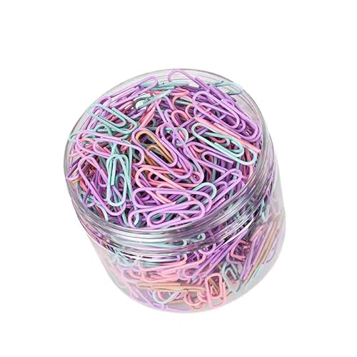 Macaron farbige Büroklammern, 2,8 cm, mittlere Büroklammer (28 mm, Büroklammern für Bürobedarf und Organisation, 100 Stück) von XUELUN