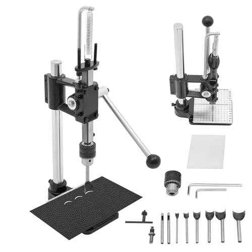 Manuelle Stanzmaschine, Leder Locher Werkzeug mit 2 Kreisförmige Stempel und 6 Halbrunde Stanzen, PP-Platte, 0-25cm Einstellbare Höhe, für Löchern, Stanzens Manuelle Stanzmaschine, Leder Locher Werkzeug mit 2 Kreisförmige Stempel und 6 Halbrunde Stanzen, PP-Platte, 0-25cm Einstellbare Höhe, für Löchern, Stanzens von XUEMANSHOP