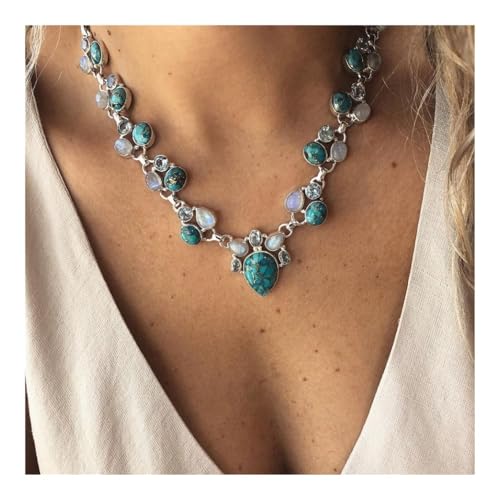 XUEQIZHENG Halsketten für Damen, Böhmische Perlenkette for Frauen, Anhänger Stapelschmuck, Damengeschenk XUEQIZHENG Halsketten für Damen, Böhmische Perlenkette for Frauen, Anhänger Stapelschmuck, Damengeschenk von XUEQIZHENG