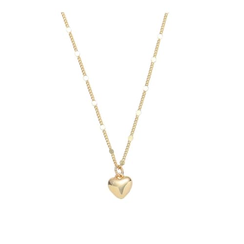 XUEQIZHENG Halsketten für Damen, Pfirsichherz Damen Halskette, Metall Halsband Kette mit Herz Anhänger XUEQIZHENG Halsketten für Damen, Pfirsichherz Damen Halskette, Metall Halsband Kette mit Herz Anhänger von XUEQIZHENG