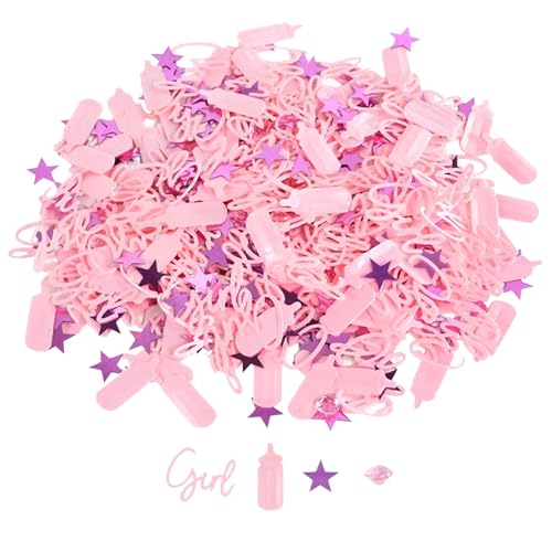 Babyparty Konfetti 3 Taschen funkelnde Baby Konfetti 15G/Tasche Geschlecht enthüllen süße Duschdekoration Partyzubehör, Mädchen, Dekorationen von XUEYEGONGJI