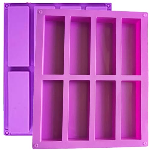 Silikonstangenformen, 2pcs 8-Cavity-Rechteck-Schokoladenform, Nicht-Stick-Silikon-Backform, DIY-Schokoriegel für Muffin Maisbrotkäsekuchen-Pudding-Kuchen und -seife Silikonstangenformen, 2pcs 8-Cavity-Rechteck-Schokoladenform, Nicht-Stick-Silikon-Backform, DIY-Schokoriegel für Muffin Maisbrotkäsekuchen-Pudding-Kuchen und -seife von XUEYEGONGJI