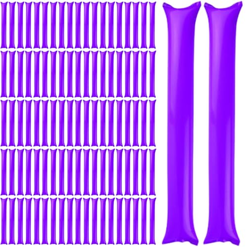 XUEYEGONGJI Thunder Sticks 100 PCs Boom Stick aufblasbare Spirit Sticks Cheerleading Plastic Boom Stick Lärmmacher für Sportveranstaltungen Tanz Basketball Fußball Purple XUEYEGONGJI Thunder Sticks 100 PCs Boom Stick aufblasbare Spirit Sticks Cheerleading Plastic Boom Stick Lärmmacher für Sportveranstaltungen Tanz Basketball Fußball Purple von XUEYEGONGJI