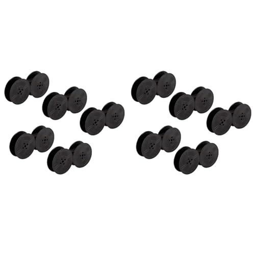 10-Teiliges Schreibmaschinen-Farbband mit Doppelspule Schreibmaschinen-Farbband mit Doppelspule Ersatzpackung für die Meisten Schreibmaschinen, Schwarz von XUJIAN