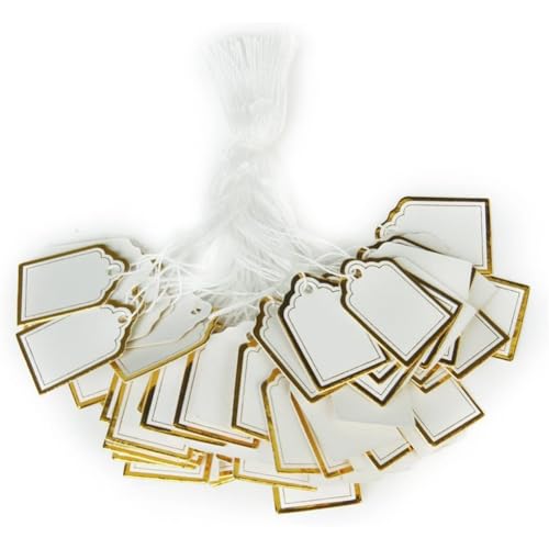 500 Stück Rechteckige Schmuck-Preisschilder mit Aufhängeschnur für Ringe, Armbänder und Ohrringe 500 Stück Rechteckige Schmuck-Preisschilder mit Aufhängeschnur für Ringe, Armbänder und Ohrringe von XUJIAN