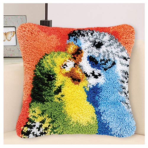 XUJINGJIE Knüpfkissen Für Kinder Erwachsene Tier Muster Deko Kissenbezug Knüpfteppich Zum Selber Knüpfen DIY Kissen Latch Hook Kit 43 X 43cm,A XUJINGJIE Knüpfkissen Für Kinder Erwachsene Tier Muster Deko Kissenbezug Knüpfteppich Zum Selber Knüpfen DIY Kissen Latch Hook Kit 43 X 43cm,A von XUJINGJIE