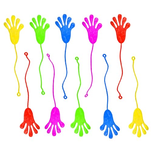 XUJLRL 10er Pack Bunte Klatschhände für Kinder - Glibbernde Mitgebsel für Kindergeburtstage und kleine Geschenke.Diese Klatschhände sind EIN lustiges und interaktives Spielzeug für Kinder. von XUJLRL