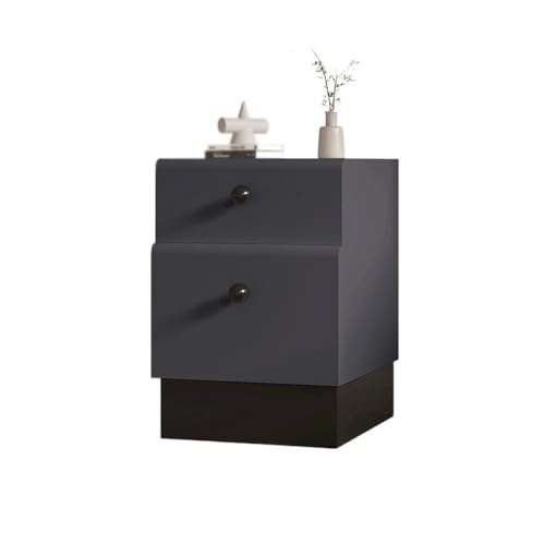 XUJUAN-0227 Kommode Dunkelgrau Home Schlafzimmer Gästezimmer Kleiner Nachttisch aus Holz Schmale Seite Mezzanine Schrank Einfach(Klein) von XUJUAN-0227