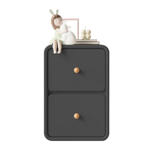 XUJUAN-0227 Kommode Nachttisch aus Holz, klein, ultraschmal, seitlich, schwarz, for Anklipsen, Organizer, Aufbewahrungsschrank(Mittel) von XUJUAN-0227