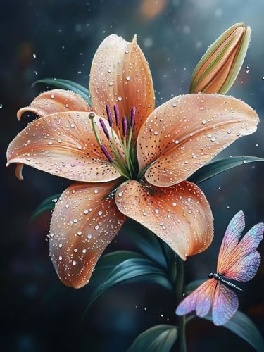 Diamond Painting Blumen Diamond Painting Erwachsene Bilder Abstrakt, Crystal Arts Mosaikherstellung Stickerei Kreuzstich Basteln Sets für Anfänger Kinder Mädchen Geschenk Home Wand Décor 50x70cm E-0 von XUJYLXZA