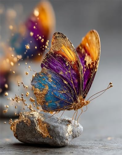 Diamond Painting Erwachsene Butterfly, Animal Diamond Painting, Bunte Muster Diamantmalerei DIY Kunst Handwerk Set, Rund Full Drill Craft Cross Stickerei für Damen Dekoration Geschenke 90x120cm T-94 Diamond Painting Erwachsene Butterfly, Animal Diamond Painting, Bunte Muster Diamantmalerei DIY Kunst Handwerk Set, Rund Full Drill Craft Cross Stickerei für Damen Dekoration Geschenke 90x120cm T-94 von XUJYLXZA