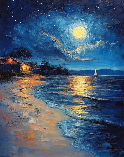 Diamond Painting Erwachsene Lake, Landscape Diamond Painting, Bunte Muster Diamantmalerei DIY Kunst Handwerk Set, Rund Full Drill Craft Cross Stickerei für Damen Dekoration Geschenke 35x50cm T-79 Diamond Painting Erwachsene Lake, Landscape Diamond Painting, Bunte Muster Diamantmalerei DIY Kunst Handwerk Set, Rund Full Drill Craft Cross Stickerei für Damen Dekoration Geschenke 35x50cm T-79 von XUJYLXZA