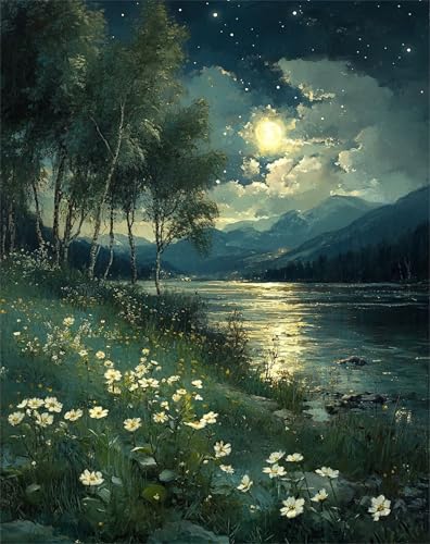 Diamond Painting Lake, Diamond Painting Erwachsene Landscape, DIY Diamantmalerei Basteln, Alle Bohrer Wasserbohrer Edelsteine Kunstwerke Mosaikherstellung, als Familienwand Dekoration 60x80cm T-73 Diamond Painting Lake, Diamond Painting Erwachsene Landscape, DIY Diamantmalerei Basteln, Alle Bohrer Wasserbohrer Edelsteine Kunstwerke Mosaikherstellung, als Familienwand Dekoration 60x80cm T-73 von XUJYLXZA
