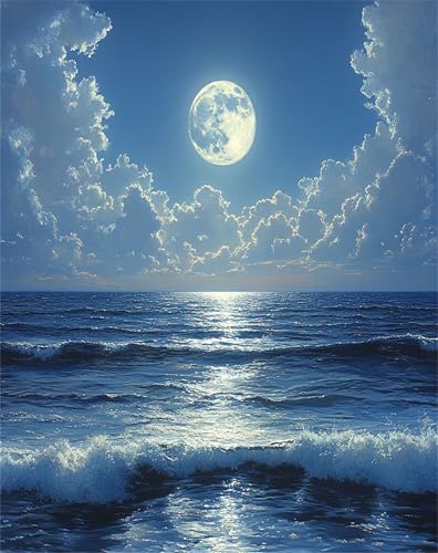 Diamond Painting Ocean, Diamond Painting Erwachsene Landscape, DIY Diamantmalerei Basteln, Alle Bohrer Wasserbohrer Edelsteine Kunstwerke Mosaikherstellung, als Familienwand Dekoration 40x55cm T-58 Diamond Painting Ocean, Diamond Painting Erwachsene Landscape, DIY Diamantmalerei Basteln, Alle Bohrer Wasserbohrer Edelsteine Kunstwerke Mosaikherstellung, als Familienwand Dekoration 40x55cm T-58 von XUJYLXZA