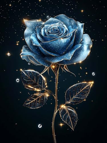 Diamond Painting Rose Diamond Painting Erwachsene Bilder Blumen DIY Crystal Arts , Mosaikherstellung Stickerei Kreuzstich Basteln Sets für Anfänger Kinder Mädchen Geschenk Home Wand Décor 60x80cm O-4 von XUJYLXZA