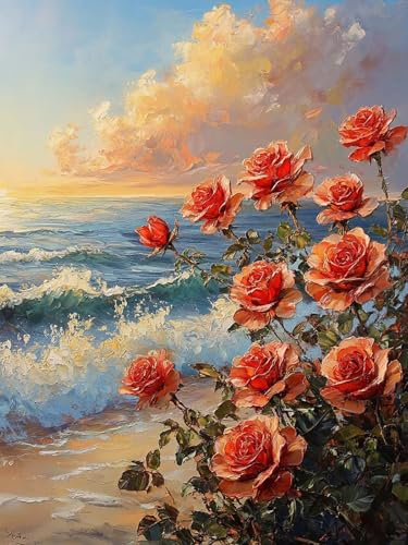 Diamond Painting Strand Diamond Painting Erwachsene Bilder Blumen DIY, Crystal Arts Mosaikherstellung Stickerei Kreuzstich Basteln Sets für Anfänger Kinder Mädchen Geschenk Home Wand Décor 60x80cm P-5 Diamond Painting Strand Diamond Painting Erwachsene Bilder Blumen DIY, Crystal Arts Mosaikherstellung Stickerei Kreuzstich Basteln Sets für Anfänger Kinder Mädchen Geschenk Home Wand Décor 60x80cm P-5 von XUJYLXZA