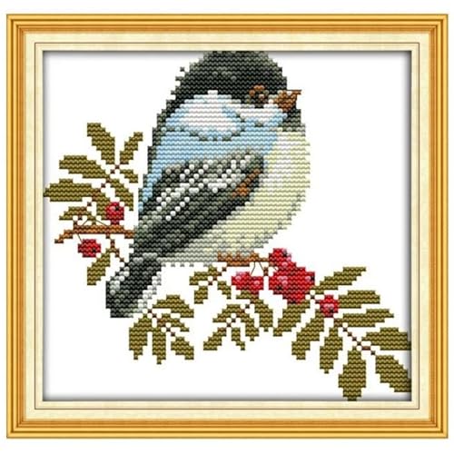 Kreuzstich Stickpackungen Vorgedruckt Set Erwachsene, Stickvorlagen Stickbilder Kreuzstich Stickbild Set für Erwachsene Anfänger Cross Stitch Kit-24x24cm(Rahmenlos) von XUKERA co.,ltd