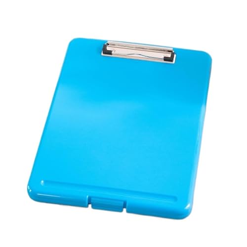 Stiftschlitz, Schreibtafel, Clip-Aktenbox, Aktenaufbewahrung, Klemmbrett, A4-Papierhalter, Büro, A4-Schreibblock, Klemmbrett, A4-Bürotafel(Blue) von XUMKFJRE