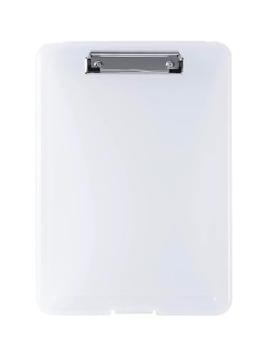 Stiftschlitz, Schreibtafel, Clip-Aktenbox, Aktenaufbewahrung, Klemmbrett, A4-Papierhalter, Büro, A4-Schreibblock, Klemmbrett, A4-Bürotafel(WHITE) von XUMKFJRE