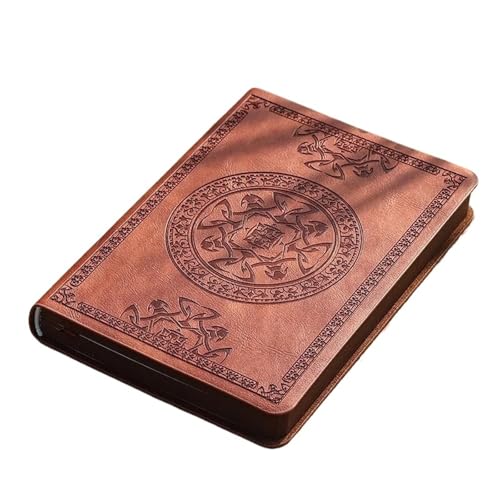 XUMKFJRE A6 Retro-Stil Pocket-Typ Mini-Notizbuch Stempelprozess Schreibbuch Tragbarer Notizblock Bürobuchhaltung(Brown) von XUMKFJRE