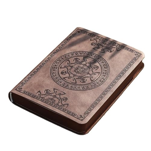 XUMKFJRE A6 Retro-Stil Pocket-Typ Mini-Notizbuch Stempelprozess Schreibbuch Tragbarer Notizblock Bürobuchhaltung(Khaki) von XUMKFJRE