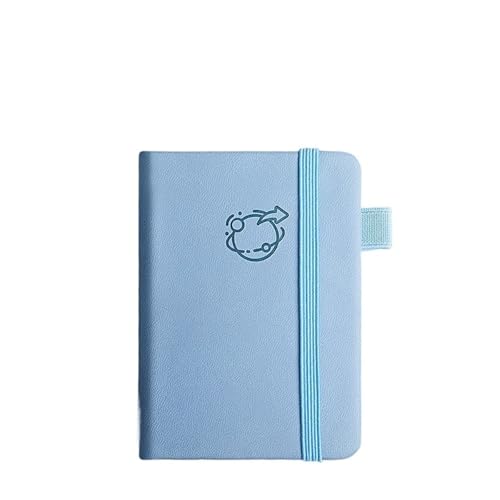 XUMKFJRE Mini-Buch A7 Notizbuch Tragbarer Notizblock Kleine Tasche Hautgefühl Leder Wasserdichte Notizen Schulbedarf(Blue) von XUMKFJRE