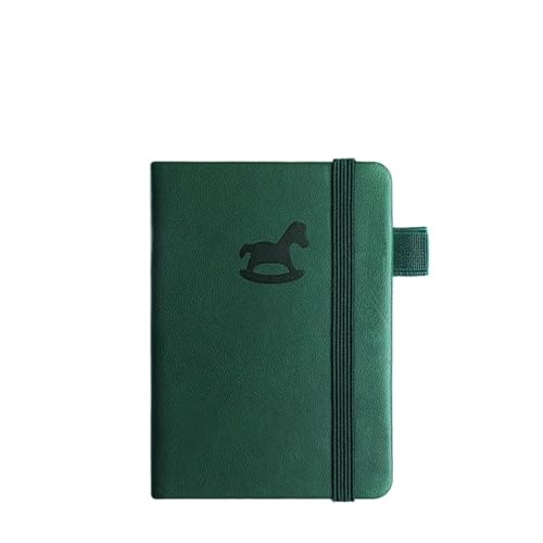 XUMKFJRE Mini-Buch A7 Notizbuch Tragbarer Notizblock Kleine Tasche Hautgefühl Leder Wasserdichte Notizen Schulbedarf(Dark green) von XUMKFJRE