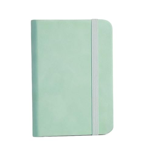 XUMKFJRE Mini-Buch A7 Notizbuch Tragbarer Notizblock Kleine Tasche Hautgefühl Leder Wasserdichte Notizen Schulbedarf(Light green) von XUMKFJRE
