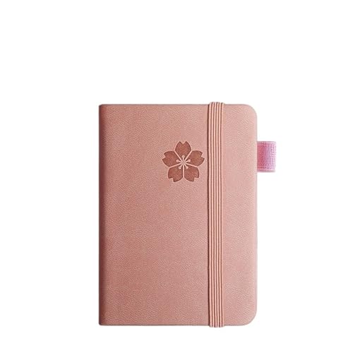 XUMKFJRE Mini-Buch A7 Notizbuch Tragbarer Notizblock Kleine Tasche Hautgefühl Leder Wasserdichte Notizen Schulbedarf(Pink) von XUMKFJRE