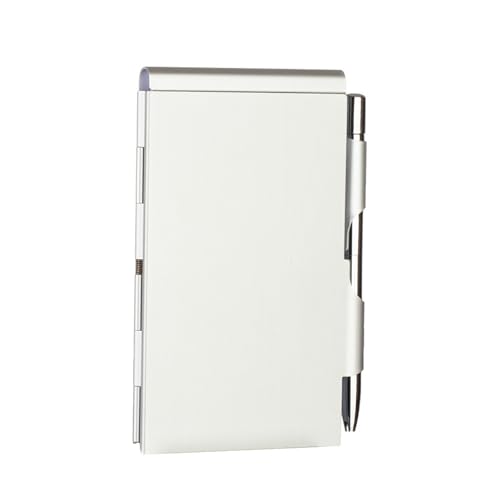 XUMKFJRE Notebook Metall Memo Pads Tasche Notebooks Notizblock Mit Stift Zeitplan Lesen Seite Marker Büro(Silver) von XUMKFJRE