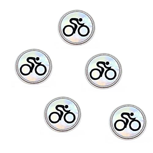 XUNHUI Runde Flicken für Radfahren, Sport, Fahrrad, Biker, Stickerei, Aufkleber, Abzeichen, Nähen, Kleidung, Zubehör, 5 Stück XUNHUI Runde Flicken für Radfahren, Sport, Fahrrad, Biker, Stickerei, Aufkleber, Abzeichen, Nähen, Kleidung, Zubehör, 5 Stück von XUNHUI