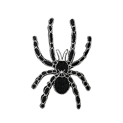 XUNHUI Schwarz Spinne Flicken Aufnäher für Kleidung Eisen auf bestickt nählook Stoff Kleidung DIY Bekleidung Zubehör 1 Stück von XUNHUI