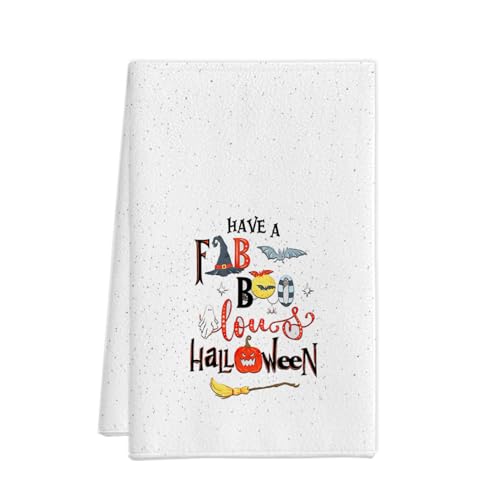 XUNPENG Halloween Urlaub Geschenk Handtücher, Küchentücher, Wiederverwendbare Küche Geschirrtücher - Ultra absorbierende Geschirrtücher für Geschirrspüler 26 * 17,7 Zoll / 10 PCS (WSJMJ-19,10 PCS) von XUNPENG