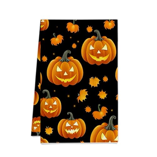 XUNPENG Halloween Urlaub Geschenk Handtücher, Küchentücher, Wiederverwendbare Küche Geschirrtücher - Ultra absorbierende Geschirrtücher für Geschirrspüler 26 * 17,7 Zoll / 10 PCS (WSJMJ-37,10 PCS) von XUNPENG