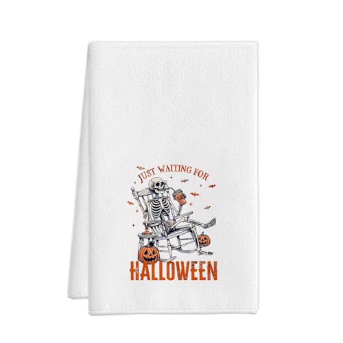 XUNPENG Halloween Urlaub Geschenk Handtücher, Küchentücher, Wiederverwendbare Küche Geschirrtücher - Ultra absorbierende Geschirrtücher für Geschirrspüler 26 * 17,7 Zoll / 10 PCS (WSJMJ-46,10 PCS) von XUNPENG