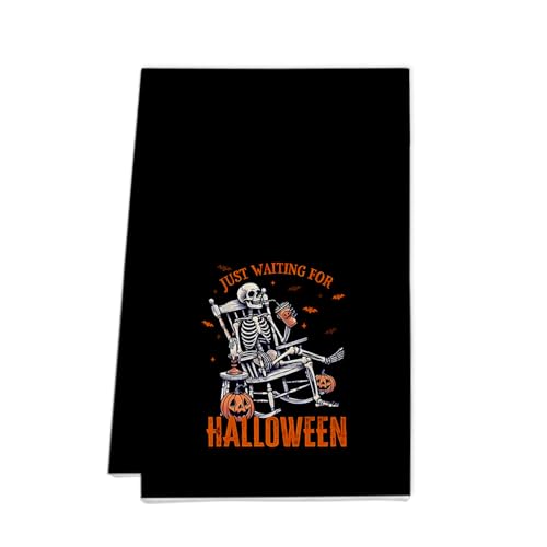 XUNPENG Halloween Urlaub Geschenk Handtücher, Küchentücher, Wiederverwendbare Küche Geschirrtücher - Ultra absorbierende Geschirrtücher für Geschirrspüler 26 * 17,7 Zoll / 10 PCS (WSJMJ-47,10 PCS) von XUNPENG