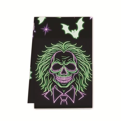 XUNPENG Halloween Urlaub Geschenk Handtücher, Küchentücher, Wiederverwendbare Küche Geschirrtücher - Ultra absorbierende Geschirrtücher für Geschirrspüler 26 * 17,7 Zoll / 10 PCS (WSJMJ-54,10 PCS) von XUNPENG