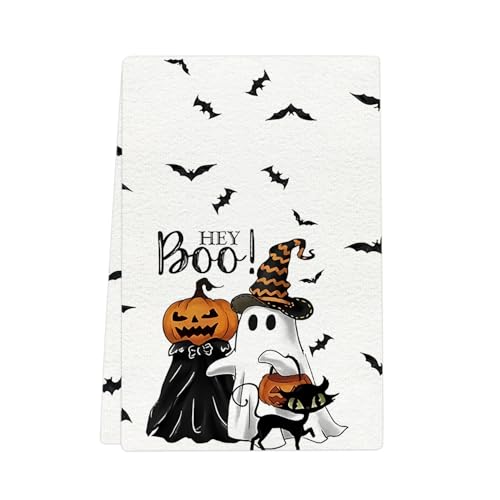 XUNPENG Halloween Urlaub Geschenk Handtücher, Küchentücher, Wiederverwendbare Küche Geschirrtücher - Ultra absorbierende Geschirrtücher für Geschirrspüler 26 * 17,7 Zoll / 5 PCS (JRMJ-31,5 PCS) von XUNPENG
