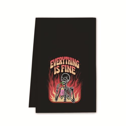 XUNPENG Halloween Urlaub Geschenk Handtücher, Küchentücher, Wiederverwendbare Küche Geschirrtücher - Ultra absorbierende Geschirrtücher für Geschirrspüler 26 * 17,7 Zoll / 5 PCS (WSJMJ-52,5 PCS) von XUNPENG