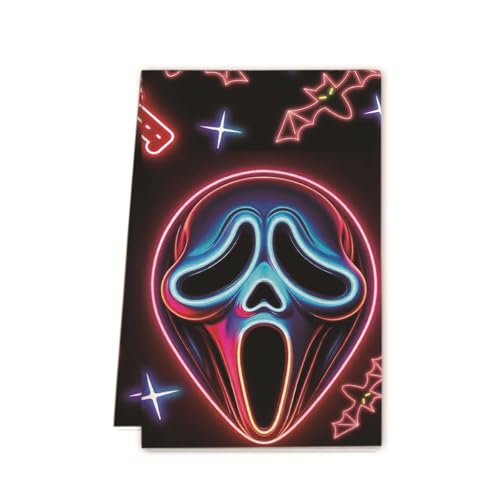 XUNPENG Halloween Urlaub Geschenk Handtücher, Küchentücher, Wiederverwendbare Küche Geschirrtücher - Ultra absorbierende Geschirrtücher für Geschirrspüler 26 * 17,7 Zoll / 5 PCS (WSJMJ-53,5 PCS) von XUNPENG